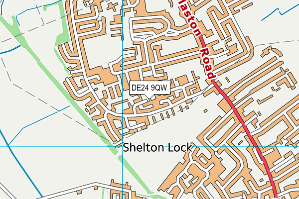 DE24 9QW map - OS VectorMap District (Ordnance Survey)