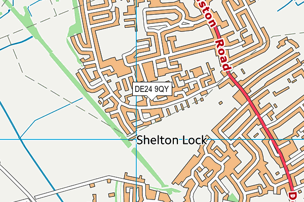 DE24 9QY map - OS VectorMap District (Ordnance Survey)