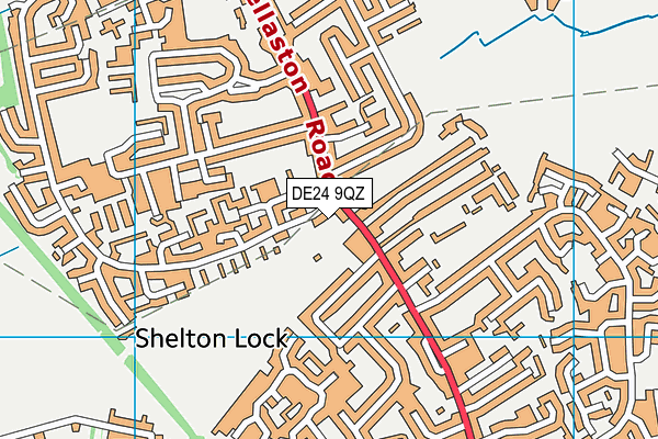 DE24 9QZ map - OS VectorMap District (Ordnance Survey)