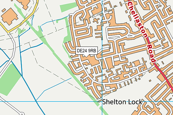 DE24 9RB map - OS VectorMap District (Ordnance Survey)