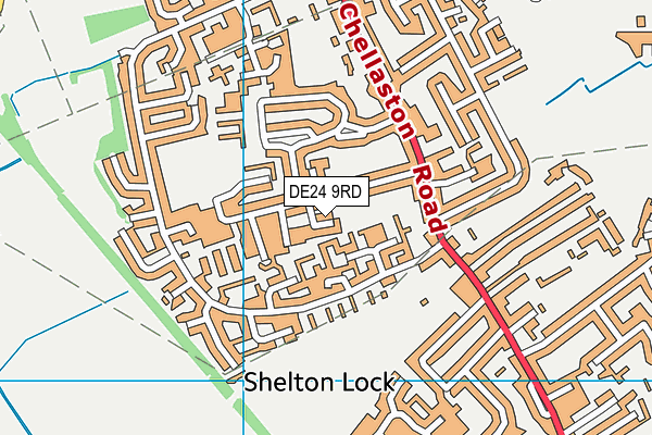 DE24 9RD map - OS VectorMap District (Ordnance Survey)