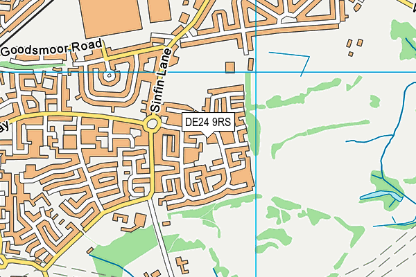 DE24 9RS map - OS VectorMap District (Ordnance Survey)
