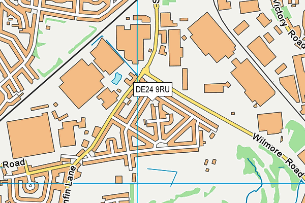 DE24 9RU map - OS VectorMap District (Ordnance Survey)