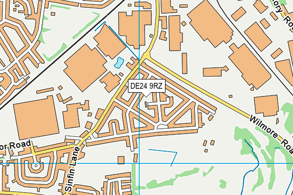 DE24 9RZ map - OS VectorMap District (Ordnance Survey)