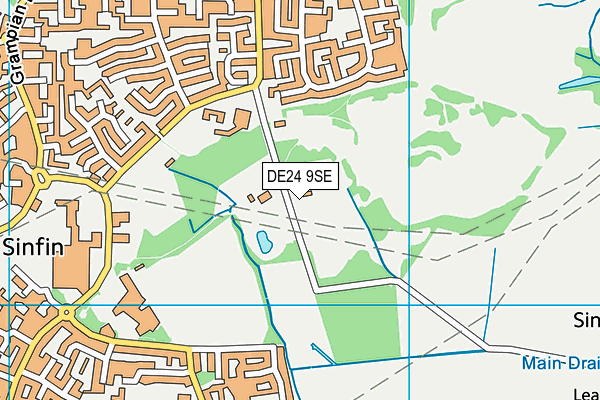 DE24 9SE map - OS VectorMap District (Ordnance Survey)