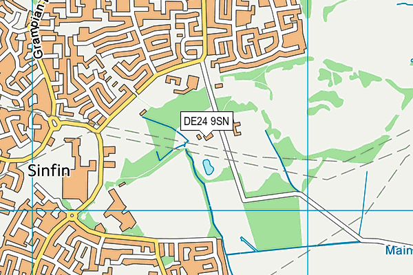DE24 9SN map - OS VectorMap District (Ordnance Survey)