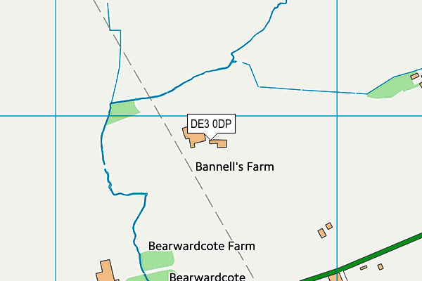 DE3 0DP map - OS VectorMap District (Ordnance Survey)