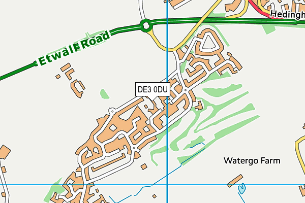 DE3 0DU map - OS VectorMap District (Ordnance Survey)