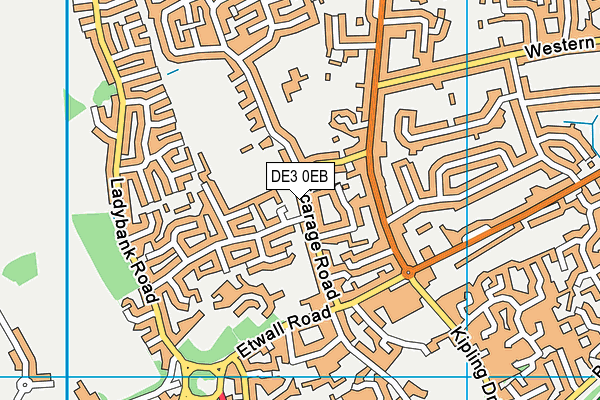DE3 0EB map - OS VectorMap District (Ordnance Survey)