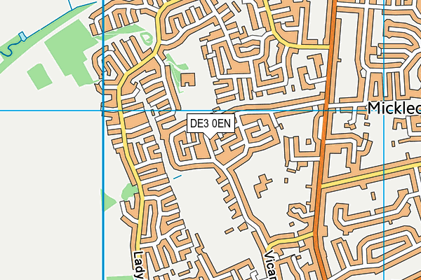 DE3 0EN map - OS VectorMap District (Ordnance Survey)