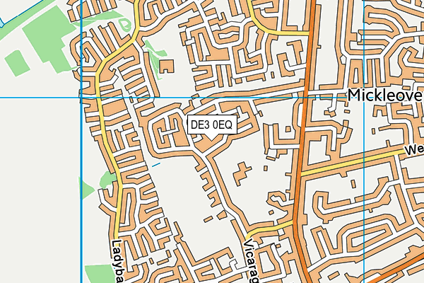 DE3 0EQ map - OS VectorMap District (Ordnance Survey)