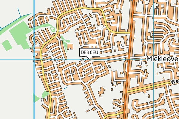 DE3 0EU map - OS VectorMap District (Ordnance Survey)
