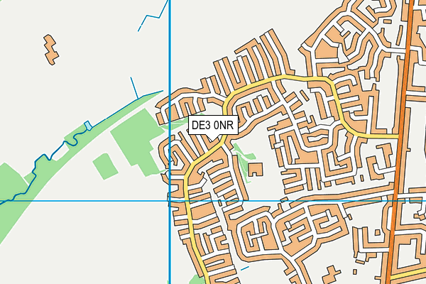 DE3 0NR map - OS VectorMap District (Ordnance Survey)