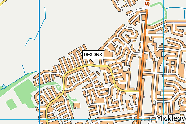 DE3 0NS map - OS VectorMap District (Ordnance Survey)