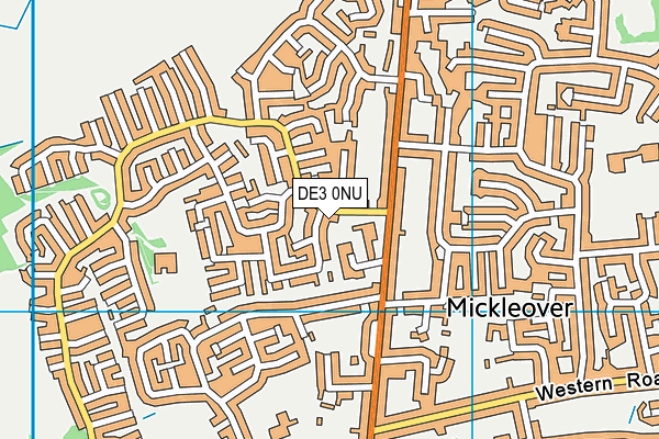 DE3 0NU map - OS VectorMap District (Ordnance Survey)