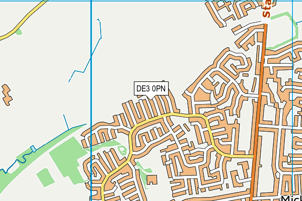 DE3 0PN map - OS VectorMap District (Ordnance Survey)