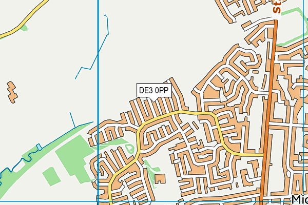 DE3 0PP map - OS VectorMap District (Ordnance Survey)