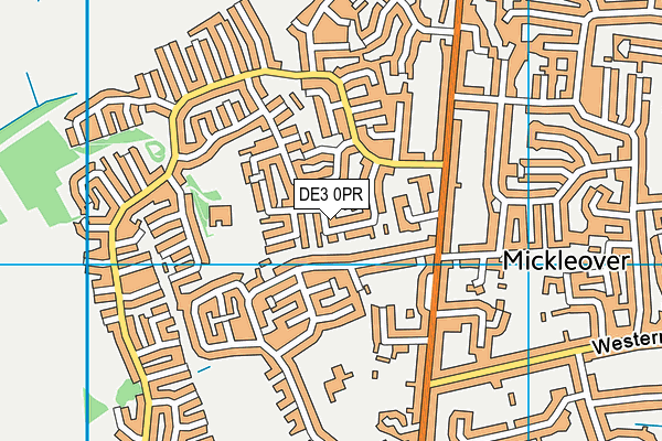 DE3 0PR map - OS VectorMap District (Ordnance Survey)