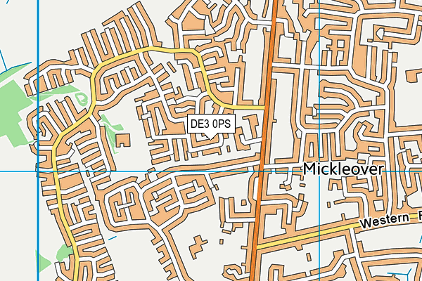 DE3 0PS map - OS VectorMap District (Ordnance Survey)
