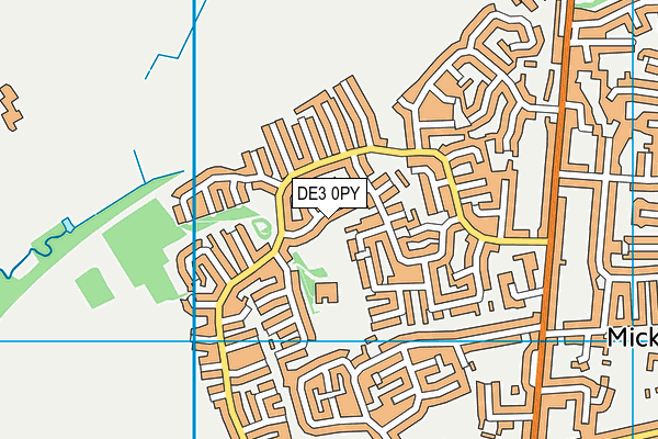DE3 0PY map - OS VectorMap District (Ordnance Survey)