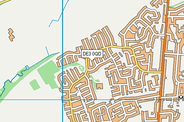 DE3 0QD map - OS VectorMap District (Ordnance Survey)