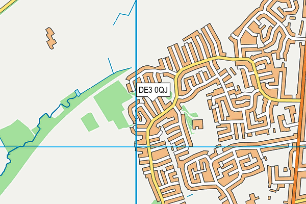 DE3 0QJ map - OS VectorMap District (Ordnance Survey)