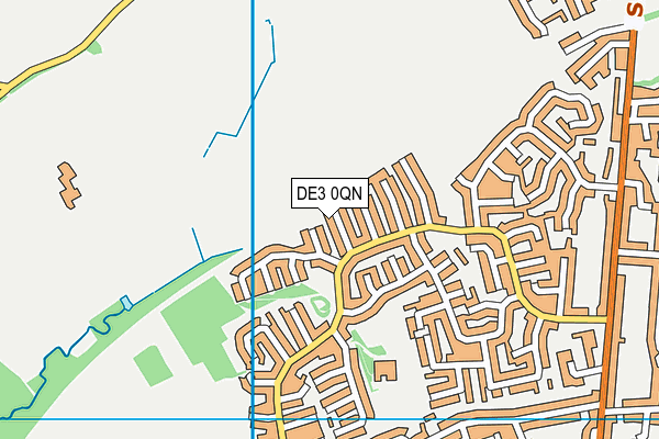 DE3 0QN map - OS VectorMap District (Ordnance Survey)