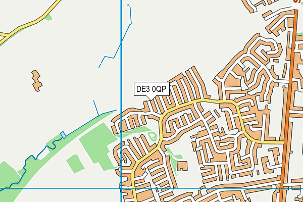DE3 0QP map - OS VectorMap District (Ordnance Survey)