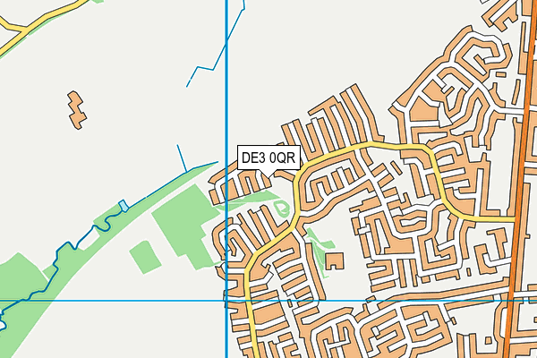 DE3 0QR map - OS VectorMap District (Ordnance Survey)