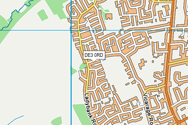 DE3 0RD map - OS VectorMap District (Ordnance Survey)