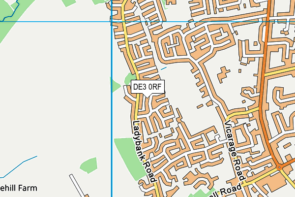 DE3 0RF map - OS VectorMap District (Ordnance Survey)