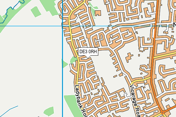 DE3 0RH map - OS VectorMap District (Ordnance Survey)