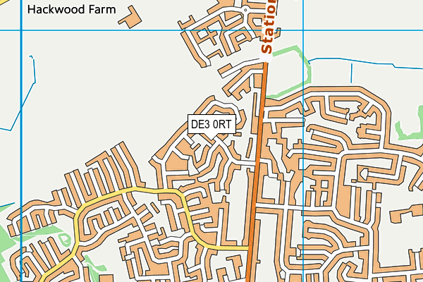 DE3 0RT map - OS VectorMap District (Ordnance Survey)