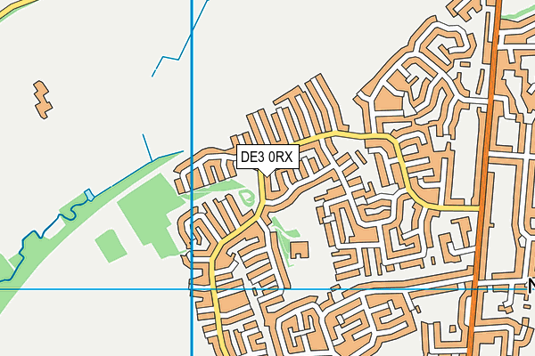 DE3 0RX map - OS VectorMap District (Ordnance Survey)