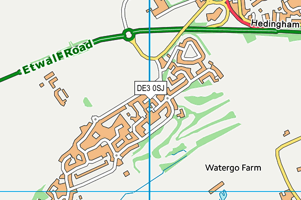 DE3 0SJ map - OS VectorMap District (Ordnance Survey)