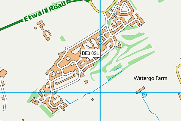 DE3 0SL map - OS VectorMap District (Ordnance Survey)