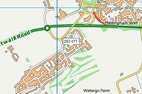 DE3 0TT map - OS VectorMap District (Ordnance Survey)