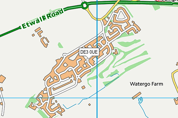 DE3 0UE map - OS VectorMap District (Ordnance Survey)