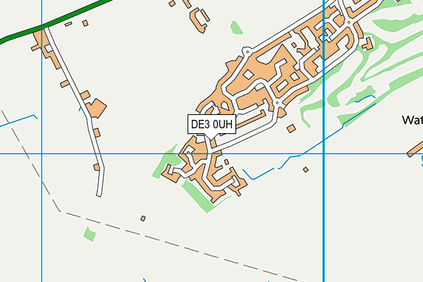 DE3 0UH map - OS VectorMap District (Ordnance Survey)