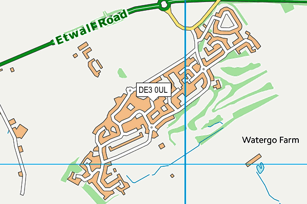 DE3 0UL map - OS VectorMap District (Ordnance Survey)