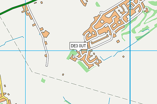 DE3 0UT map - OS VectorMap District (Ordnance Survey)