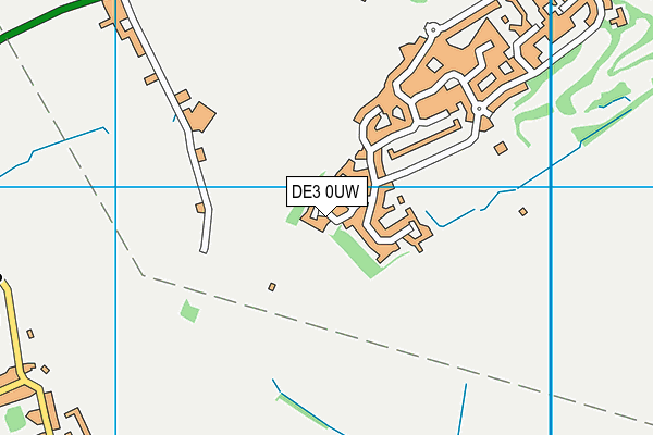 DE3 0UW map - OS VectorMap District (Ordnance Survey)