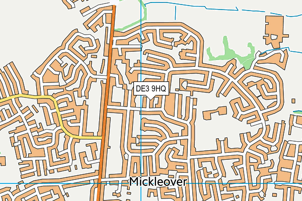 DE3 9HQ map - OS VectorMap District (Ordnance Survey)