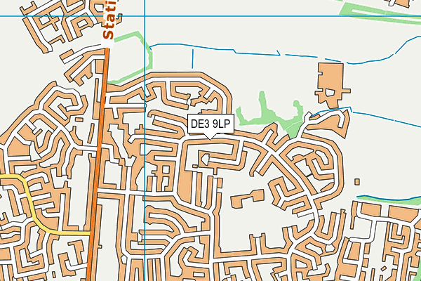 DE3 9LP map - OS VectorMap District (Ordnance Survey)