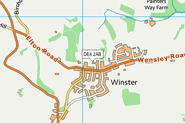 DE4 2AB map - OS VectorMap District (Ordnance Survey)