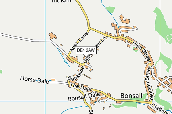 DE4 2AW map - OS VectorMap District (Ordnance Survey)