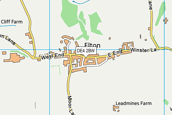 Elton CofE Primary School map (DE4 2BW) - OS VectorMap District (Ordnance Survey)
