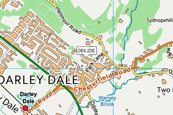 DE4 2DE map - OS VectorMap District (Ordnance Survey)