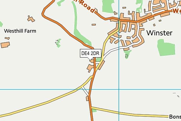 DE4 2DR map - OS VectorMap District (Ordnance Survey)