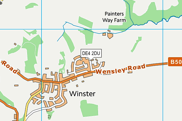 DE4 2DU map - OS VectorMap District (Ordnance Survey)